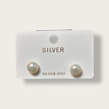 Cercei din argint cu perla medie