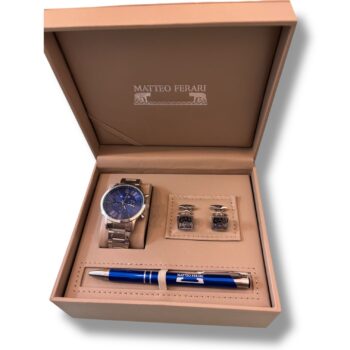 Set cadou bărbați MATTEO FERARI – Ceas, Butoni și Pix