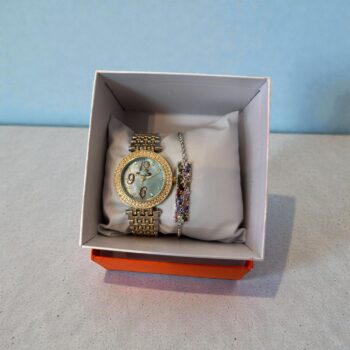 Set cadou damă Matteo Ferrari – Ceas cu cristale & brățară elegantă