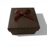 Cutie ceas maro cu funda