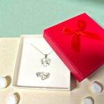 Set argint Love Heart