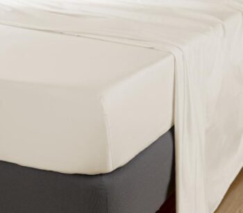 Cearceaf de pat cu elastic, 200TC - Ivory