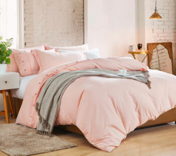 Lenjerie pat Behrens Be Chambray Check Peach