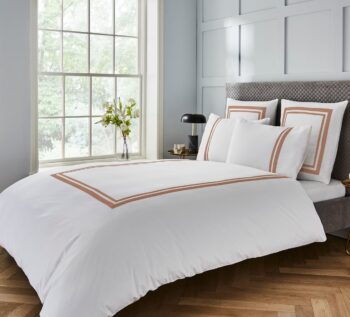 Lenjerie de pat Heritage Collection Wide-Narrow 400TC White Mocha